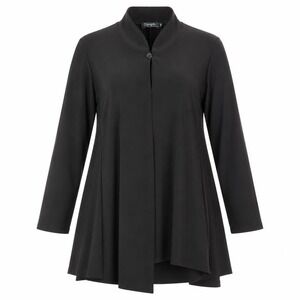 Sympli Fortune Tunic Top Womens 12 Black Minimalist Asymmetrical Avant Garde